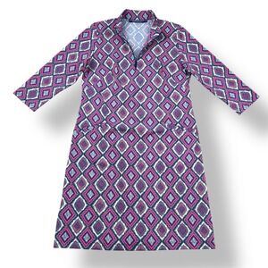 Katherine Way Dress Womens S 1/4 Zip Performance Golf Geometric Pickle‎ Ball USA